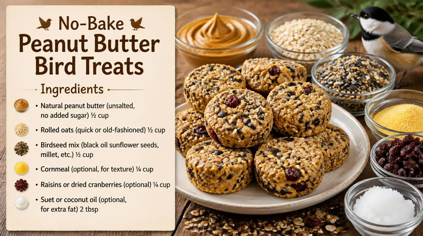 Homemade peanut butter bird food